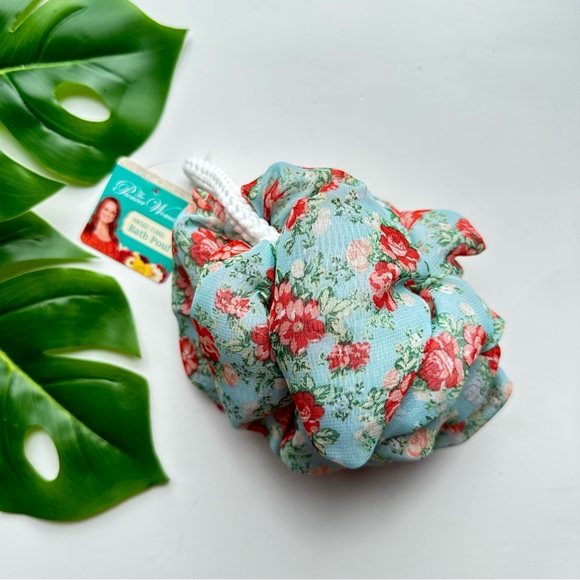 The Pioneer Woman Vintage Floral Hair Brush & Bath Pouf NEW - Picture 6 of 7